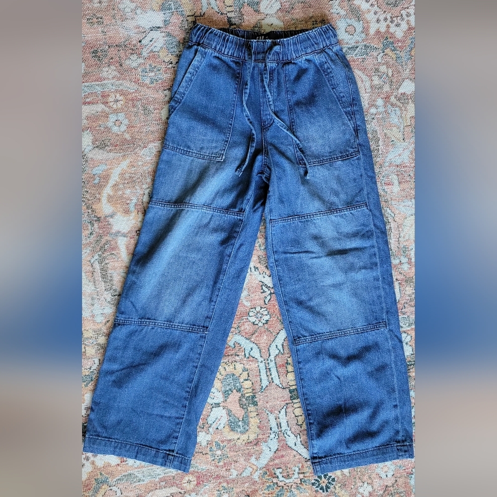 GAP High Rise Seamed Wide-Leg Pull-On Jeans XS